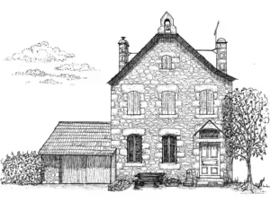 Dessin personnalisé "la maison rêvée de ma mère"