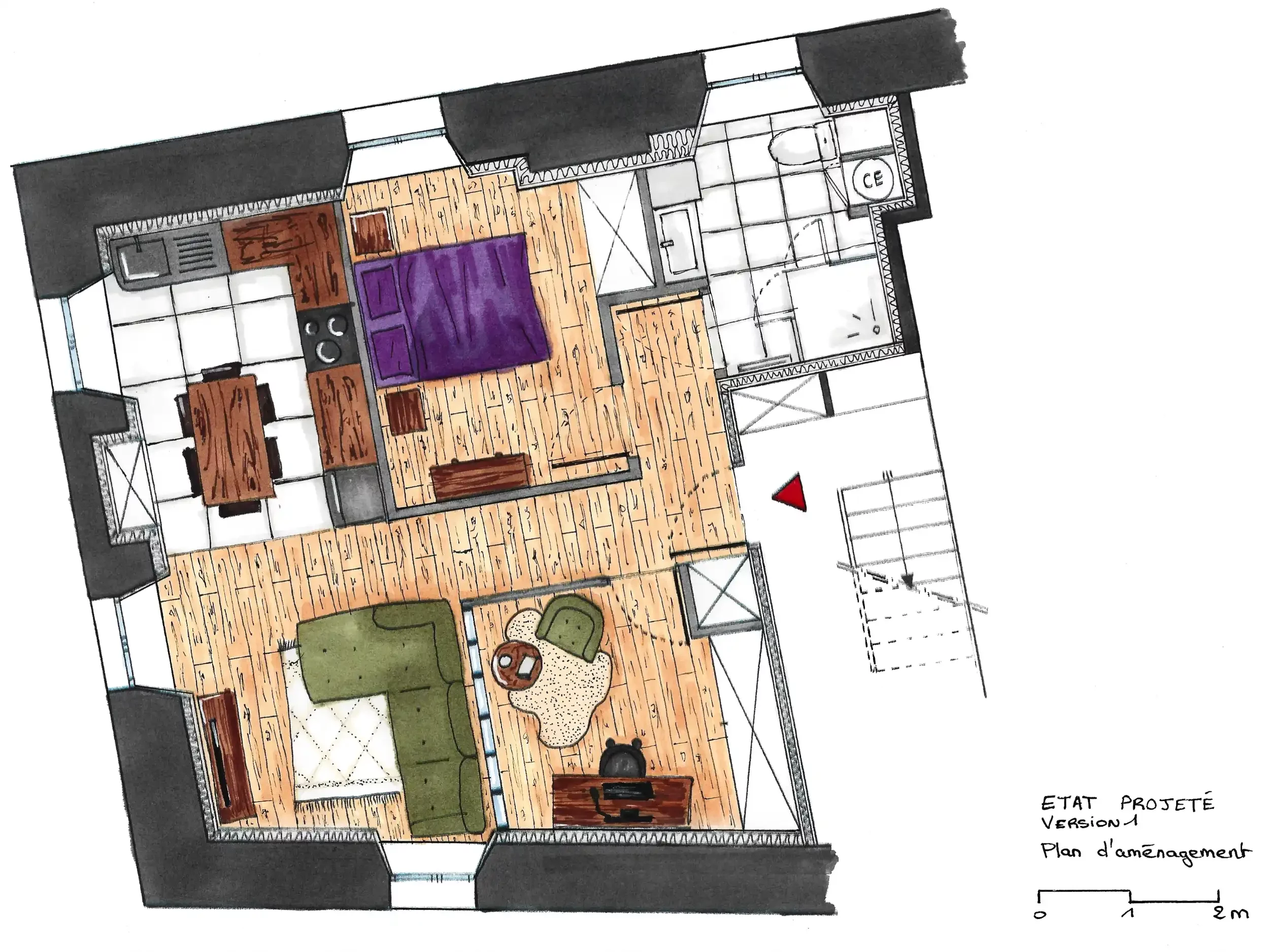 Plan d'ambiance intérieure